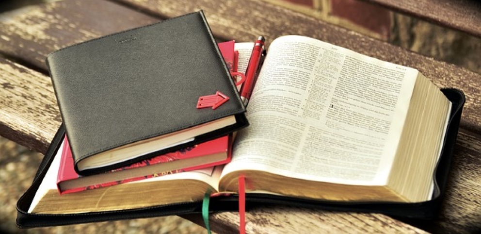 bible and Notebook